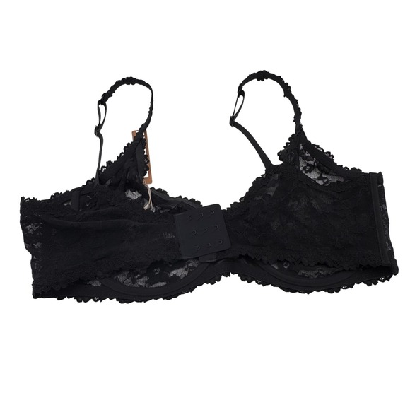 SKIMS‎ Stretch Lace Unlined Demi Bra Black Soot 42DDD - Picture 3 of 7